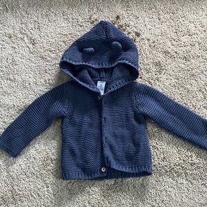 Carter's Navy Blue Knit Hooded Jacket